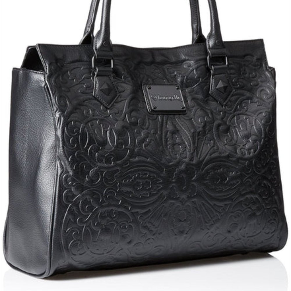 Loungefly black sugar skull tote